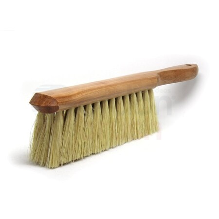 Gordon Brush Counter Duster - 5 x 15 Row White Tampico Bristle Wood Handle, PK12 7277